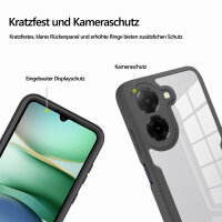 360° Grad Hülle für Xiaomi Redmi A5 Rundum vollschutz Integriertem Displayschutz in Schwarz