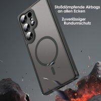 Handyhülle für Samsung Galaxy S25 Ultra Matt Case Schutzhülle Kratzfest Passgenau Schwarz