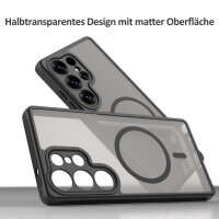 Handyhülle für Samsung Galaxy S25 Ultra Matt Case Schutzhülle Kratzfest Passgenau Schwarz