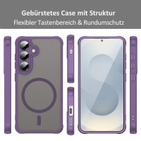 Handyhülle für Samsung Galaxy S25 Matt Case Schutzhülle Kratzfest Passgenau Lila