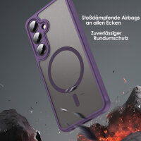 Handyhülle für Samsung Galaxy S25 Matt Case Schutzhülle Kratzfest Passgenau Lila