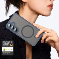 Handyhülle für Samsung Galaxy S24 Matt Case Schutzhülle Kratzfest Passgenau Blau