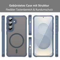 Handyhülle für Samsung Galaxy S24 Matt Case Schutzhülle Kratzfest Passgenau Blau