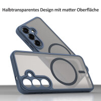 Handyhülle für Samsung Galaxy S24 Matt Case Schutzhülle Kratzfest Passgenau Blau