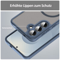 Handyhülle für Samsung Galaxy S24 Matt Case Schutzhülle Kratzfest Passgenau Blau