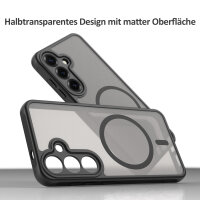 Handyhülle für Samsung Galaxy S24 Plus Matt Case Schutzhülle Kratzfest Passgenau Schwarz