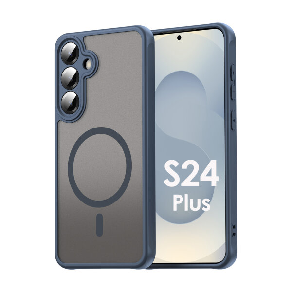 Handyhülle für Samsung Galaxy S24 Plus Matt Case Schutzhülle Kratzfest Passgenau Blau