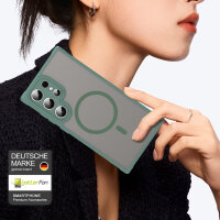 Handyhülle für Samsung Galaxy S24 Ultra Matt Case Schutzhülle Kratzfest Passgenau Grün