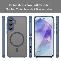 Handyhülle für Samsung Galaxy A55 Matt Case Schutzhülle Kratzfest Passgenau Blau