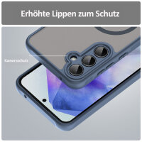 Handyhülle für Samsung Galaxy A55 Matt Case Schutzhülle Kratzfest Passgenau Blau