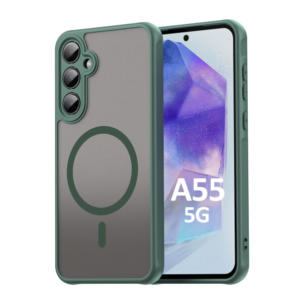 Handyhülle für Samsung Galaxy A55 Matt Case Schutzhülle Kratzfest Passgenau Grün