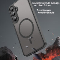 Handyhülle für Samsung Galaxy A55 Matt Case Schutzhülle Kratzfest Passgenau Schwarz