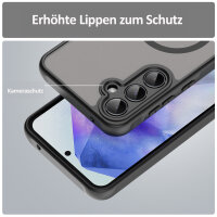 Handyhülle für Samsung Galaxy A55 Matt Case Schutzhülle Kratzfest Passgenau Schwarz