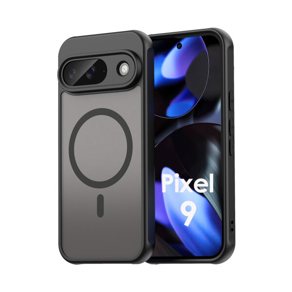 Handyhülle für Google Pixel 9 Matt Case Schutzhülle Kratzfest Passgenau Schwarz