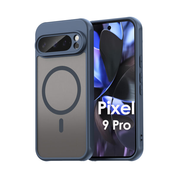 Handyhülle für Google Pixel 9 Pro Matt Case Schutzhülle Kratzfest Passgenau Blau