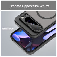 Handyhülle für Google Pixel 9 Pro XL Matt Case Schutzhülle Kratzfest Passgenau Schwarz