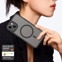 Handyhülle für Apple iPhone 13 Matt Case Schutzhülle Kratzfest Passgenau Schwarz