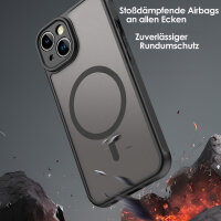 Handyhülle für Apple iPhone 13 Matt Case Schutzhülle Kratzfest Passgenau Schwarz