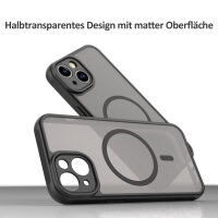 Handyhülle für Apple iPhone 13 Matt Case Schutzhülle Kratzfest Passgenau Schwarz