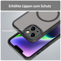 Handyhülle für Apple iPhone 13 Matt Case Schutzhülle Kratzfest Passgenau Schwarz
