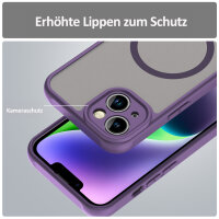 Handyhülle für Apple iPhone 13 Matt Case Schutzhülle Kratzfest Passgenau Lila