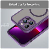 Handyhülle für Apple iPhone 13 Pro Matt Case Schutzhülle Kratzfest Passgenau Lila