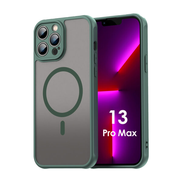 Handyhülle für Apple iPhone 13 Pro Max Matt Case Schutzhülle Kratzfest Passgenau Grün