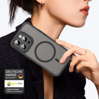 Handyhülle für Apple iPhone 14 Pro Matt Case Schutzhülle Kratzfest Passgenau Schwarz