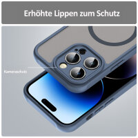 Handyhülle für Apple iPhone 14 Pro – Matt Case Blau