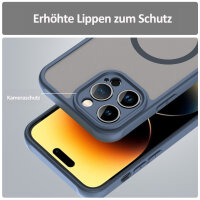 Handyhülle für Apple iPhone 14 Pro Max – Matt Case Blau