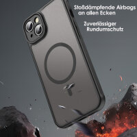 Handyhülle für Apple iPhone 14 Plus Matt Case Schutzhülle Kratzfest Passgenau Schwarz