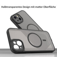 Handyhülle für Apple iPhone 14 Plus Matt Case Schutzhülle Kratzfest Passgenau Schwarz