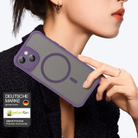 Handyhülle für Apple iPhone 15 Matt Case Schutzhülle Kratzfest Passgenau Lila