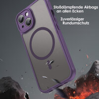 Handyhülle für Apple iPhone 15 Matt Case Schutzhülle Kratzfest Passgenau Lila