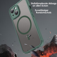 Handyhülle für Apple iPhone 15 Matt Case Schutzhülle Kratzfest Passgenau Grün