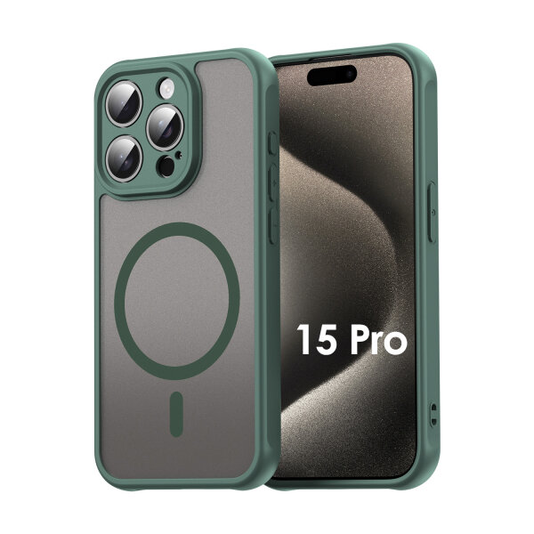 Handyhülle für Apple iPhone 15 Pro - Matt Case Grün