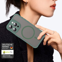 Handyhülle für Apple iPhone 15 Pro Matt Case Schutzhülle Kratzfest Passgenau Grün