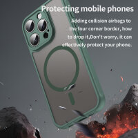 Handyhülle für Apple iPhone 15 Pro Matt Case Schutzhülle Kratzfest Passgenau Grün