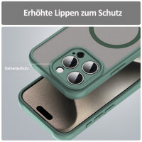 Handyhülle für Apple iPhone 15 Pro Matt Case Schutzhülle Kratzfest Passgenau Grün