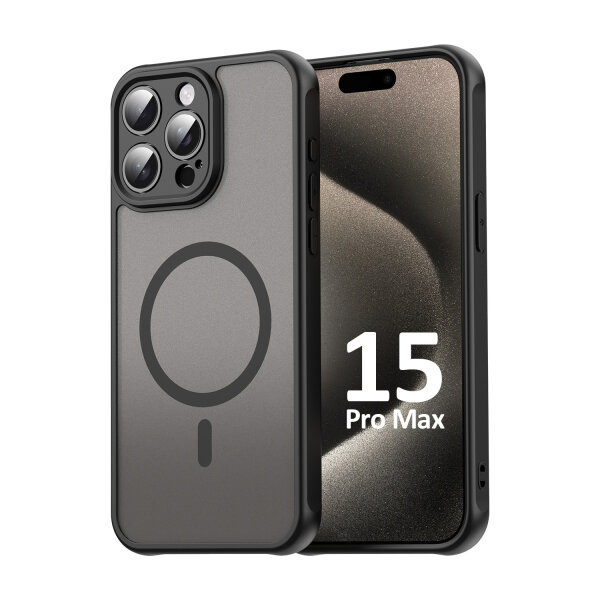 Handyhülle für Apple iPhone 15 Pro Max - Matt Case Schwarz
