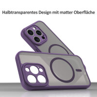 Handyhülle für Apple iPhone 15 Pro Max Matt Case Schutzhülle Kratzfest Passgenau Lila