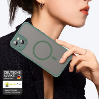 Handyhülle für Apple iPhone 15 Plus Matt Case Schutzhülle Kratzfest Passgenau Grün