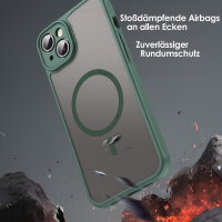 Handyhülle für Apple iPhone 15 Plus Matt Case Schutzhülle Kratzfest Passgenau Grün