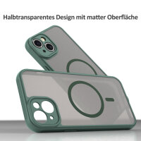 Handyhülle für Apple iPhone 15 Plus Matt Case Schutzhülle Kratzfest Passgenau Grün
