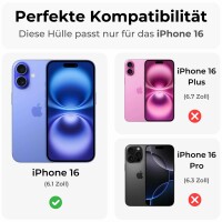 Handyhülle für Apple iPhone 16 – Matt Case Lila