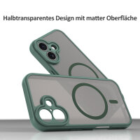 Handyhülle für Apple iPhone 16 Matt Case Schutzhülle Kratzfest Passgenau Grün