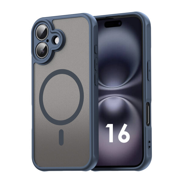 Handyhülle für Apple iPhone 16 – Matt Case Blau