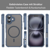 Handyhülle für Apple iPhone 16 – Matt Case Blau