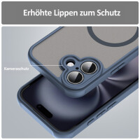 Handyhülle für Apple iPhone 16 – Matt Case Blau