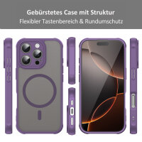 Handyhülle für Apple iPhone 16 Pro Matt Case Schutzhülle Kratzfest Passgenau Lila